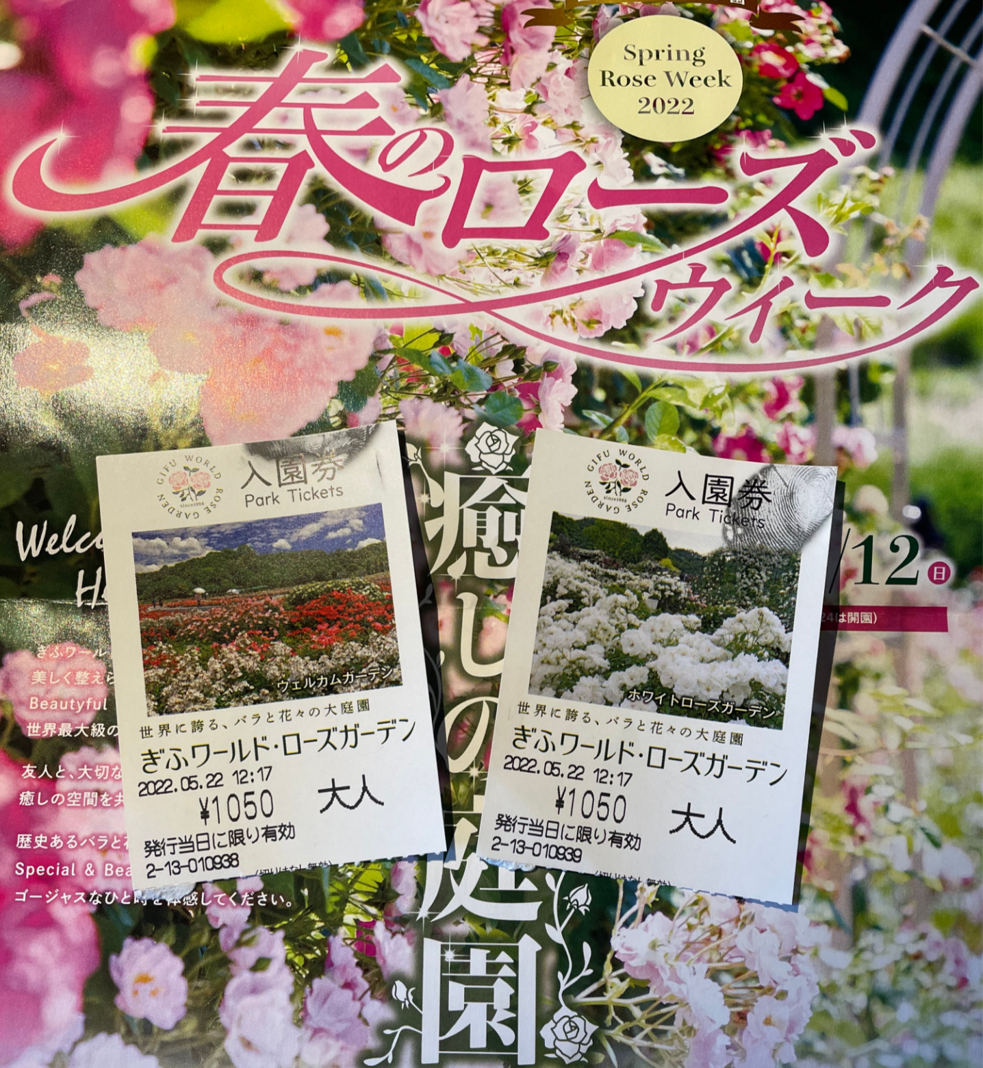ワールドローズガーデンの入場券画像