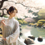 太極拳をする女性の画像
