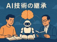 誰がAI技術を継承していくのかを問う画像