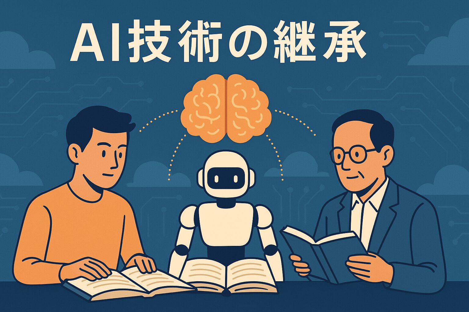 誰がAI技術を継承していくのかを問う画像