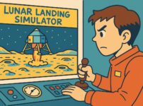 昔懐かしい月面着陸ゲームを思い出させてくれる画像