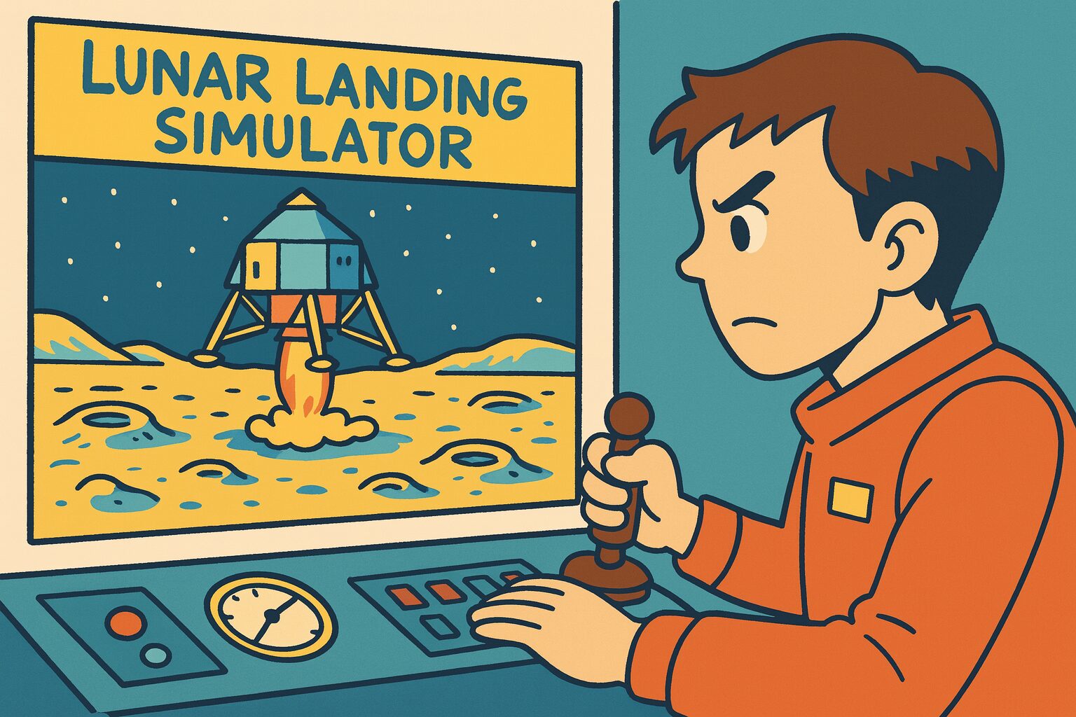 昔懐かしい月面着陸ゲームを思い出させてくれる画像