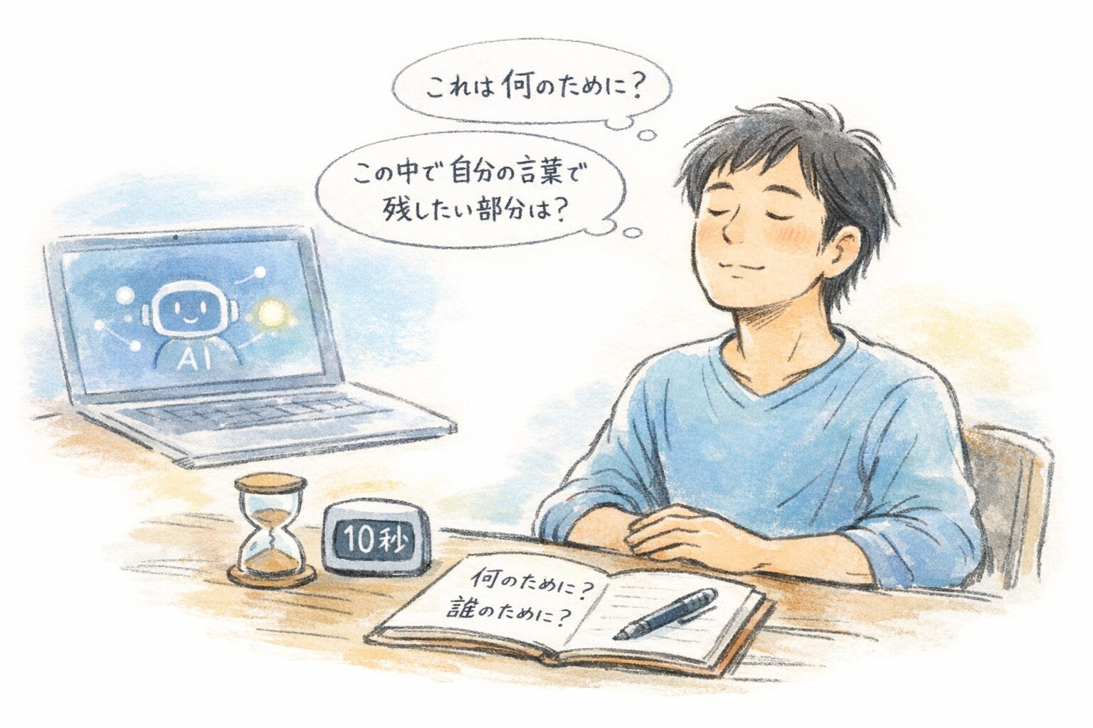 少し考える時間を大切にしている