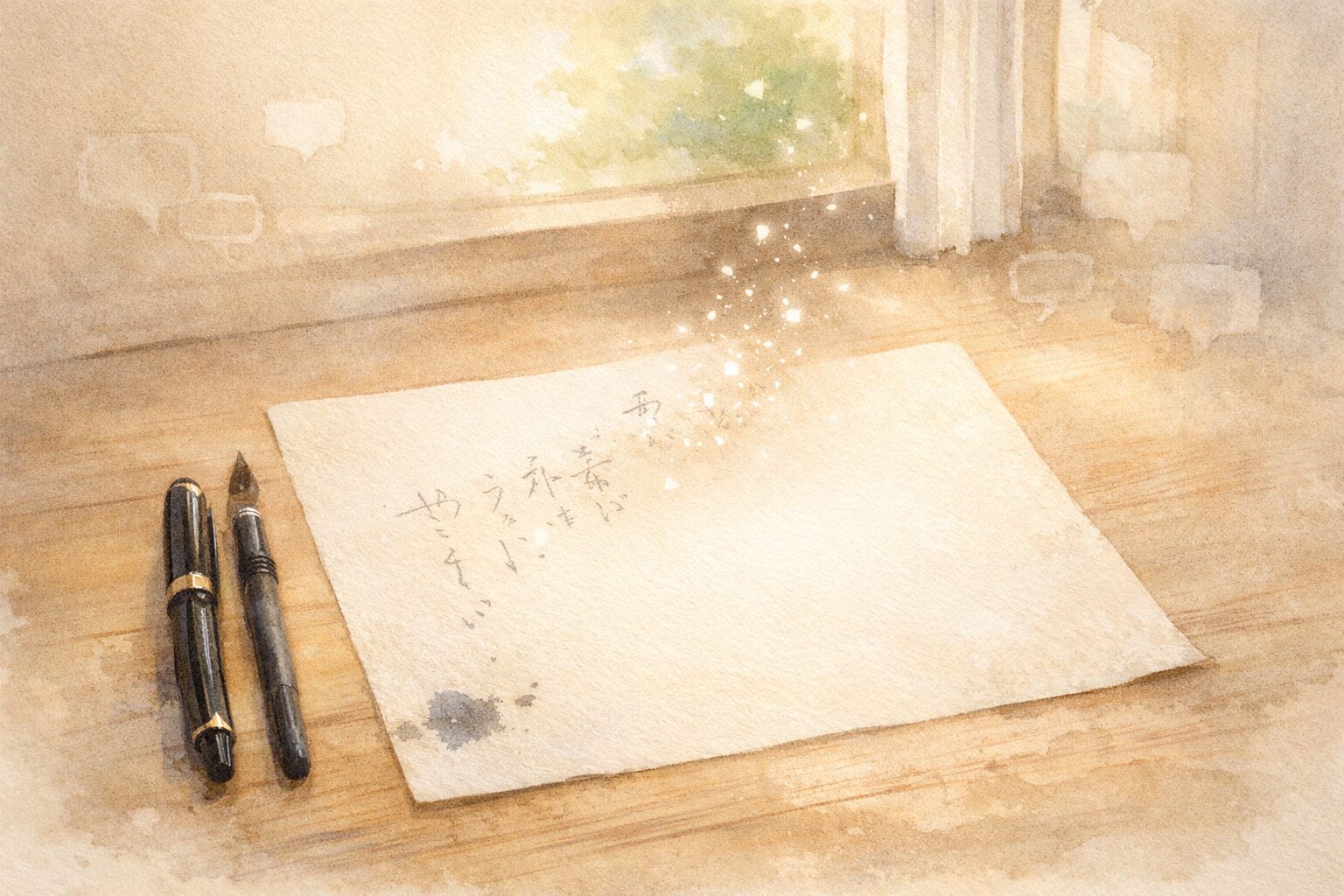 意見を言葉で伝える方法を模索しているイラスト