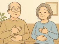 数息観で息を数えて集中力を高めた夫婦の画像。