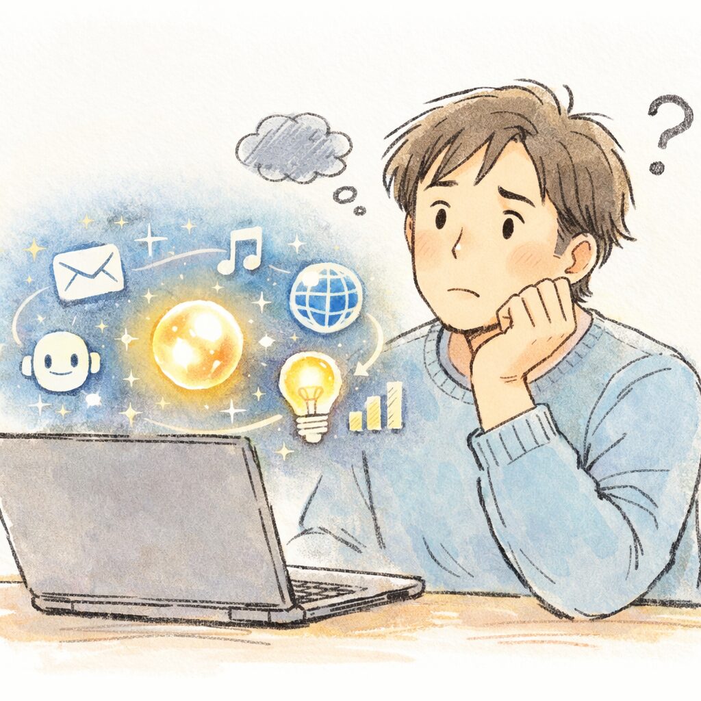 何でも出来てしまうパソコンに何となく不安を感じている。