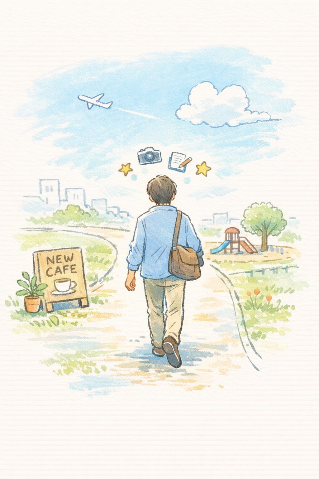 一日に何か新しいことを加えて時間の長く感じることをイメージした画像