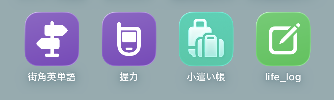 iPhoneショートカットに自作アプリを登録したところのスクリーンショット