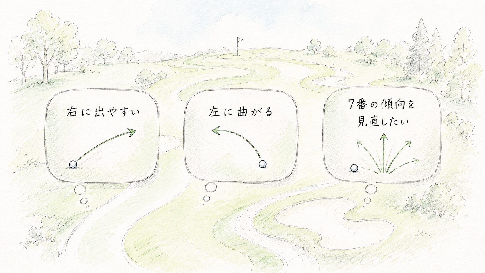 ラウンド中の「ん?」をメモできれば、あとで自分の傾向が見えてくる。
